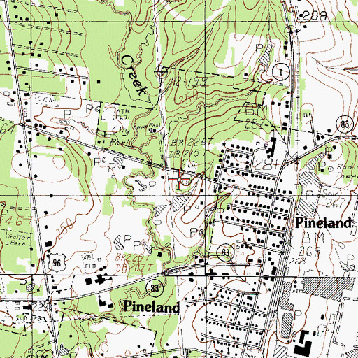 Topographic Map of Jacks Cemetery, TX