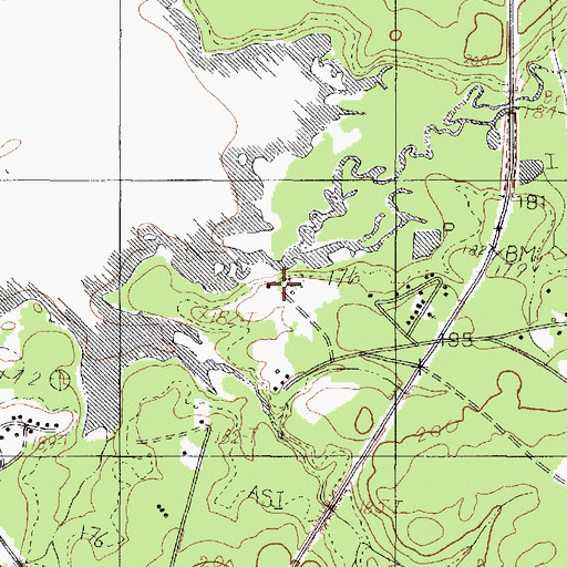 Topographic Map of Johnson Family Cemetery, TX