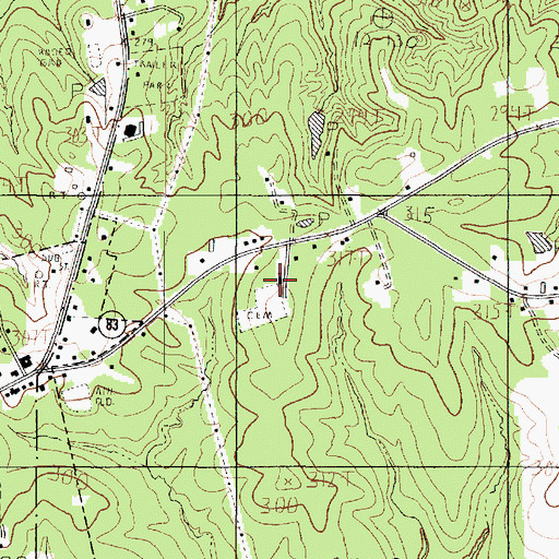 Topographic Map of Macedonia Missionary Baptist Church, TX