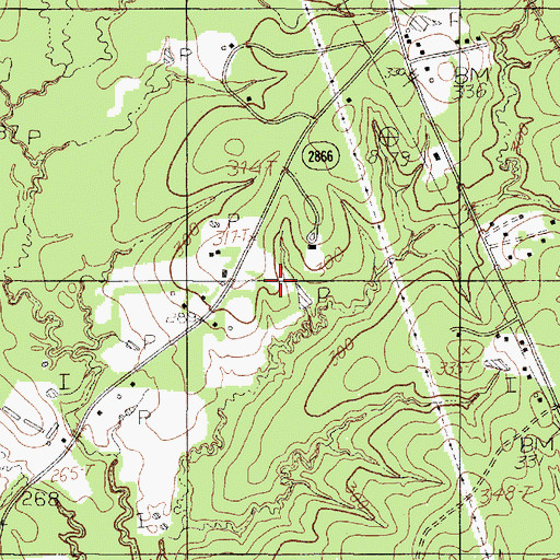 Topographic Map of McBride Cemetery, TX