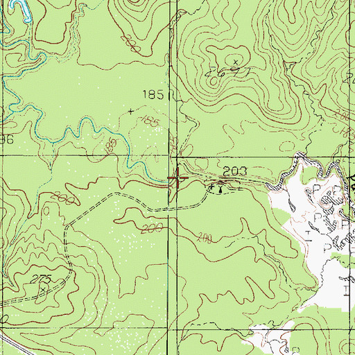 Topographic Map of McGuire Cemetery, TX