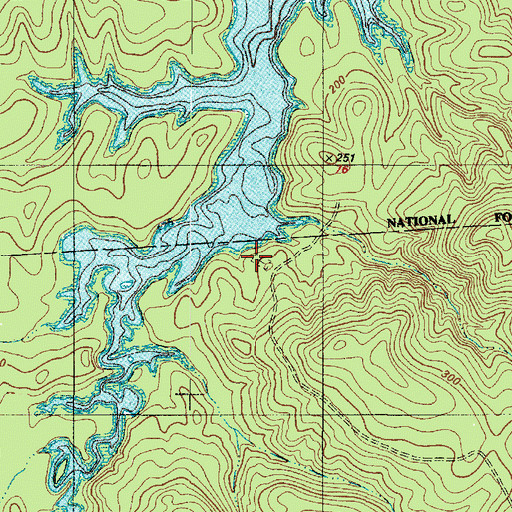 Topographic Map of Mill Creek Cemetery, TX