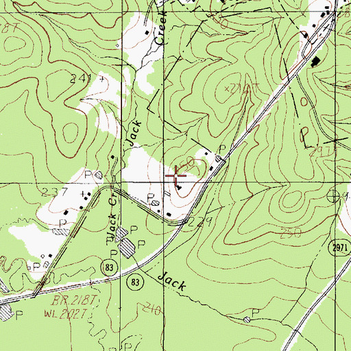 Topographic Map of John Smith Cemetery, TX