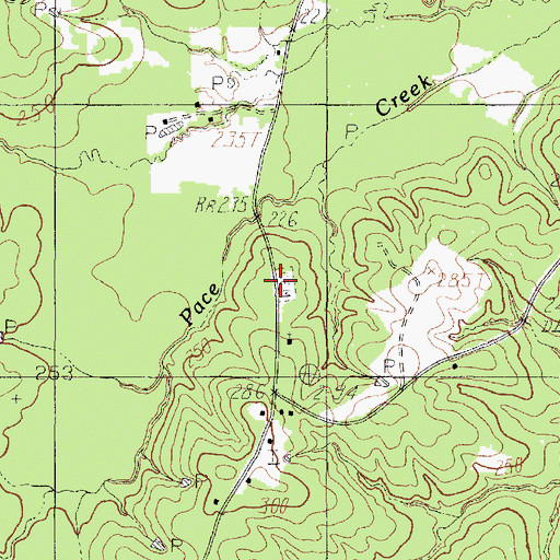 Topographic Map of Spring Hill Cemetery, TX
