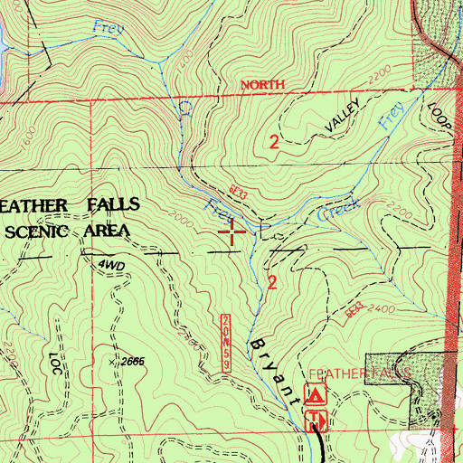 Topographic Map of Bryant Ravine, CA