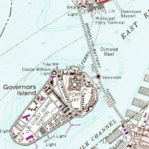 Topographic Map of New York Arsenal (historical), NY