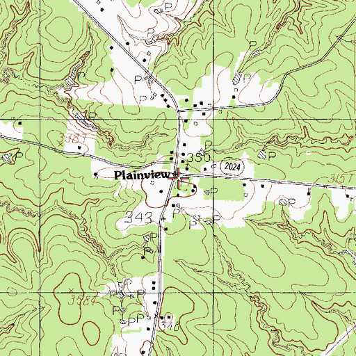 Topographic Map of Plainview Cemetery, TX