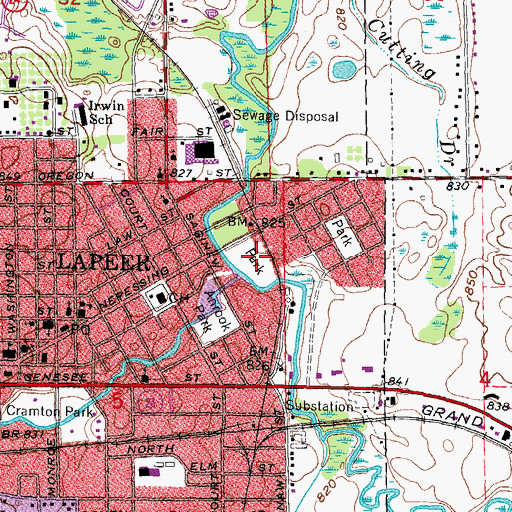 Topographic Map of East Anrook Park, MI