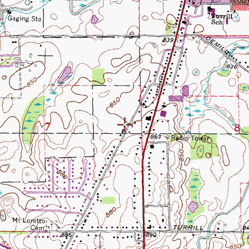Topographic Map of Lapeer Medical Associates, MI
