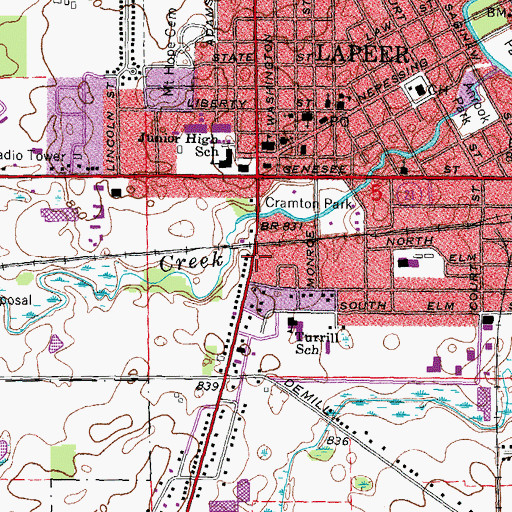 Topographic Map of Ferguson Convalescent Home, MI