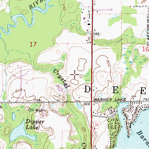 Topographic Map of Deerfield Pines Mobile Home Park, MI