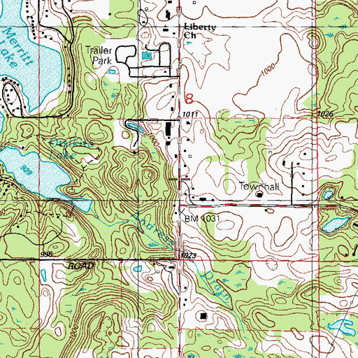 Topographic Map of Ideal Villa Mobile Home Park, MI