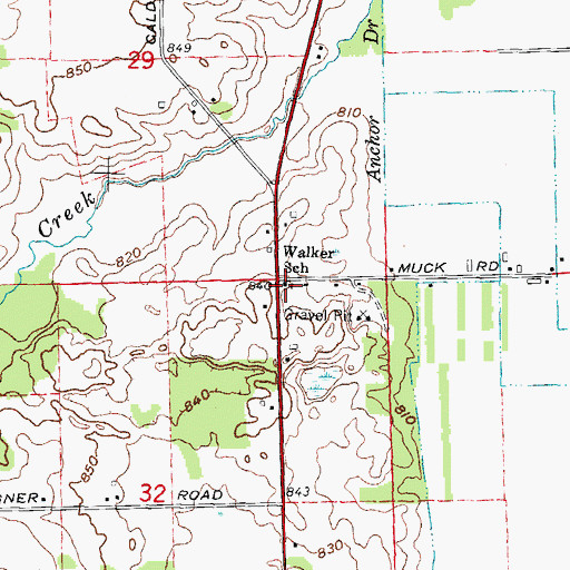 Topographic Map of West Goodland United Methodist Church, MI