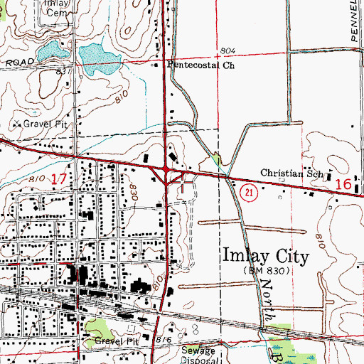 Topographic Map of Complete Family Health Care, MI