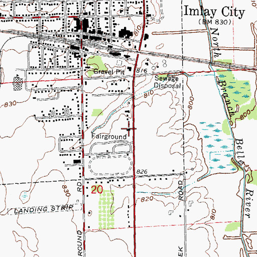 Topographic Map of Cedar Medical Center, MI