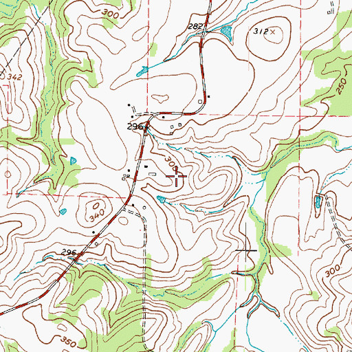 Topographic Map of Friendship Cemetery, TX