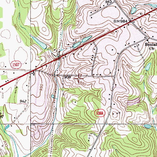 Topographic Map of The Connection Church, NC