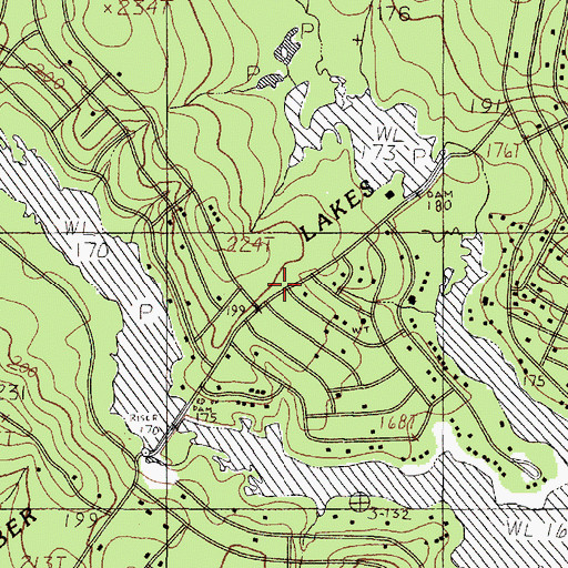 Topographic Map of City of Ivanhoe, TX