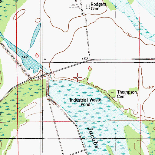 Topographic Map of Poplar Grove Church (historical), AL
