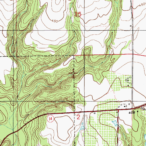Topographic Map of Prattville Mission Church (historical), AL