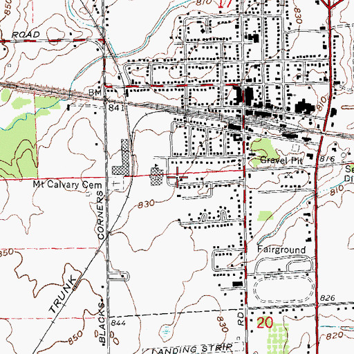 Topographic Map of Weston Elementary School, MI