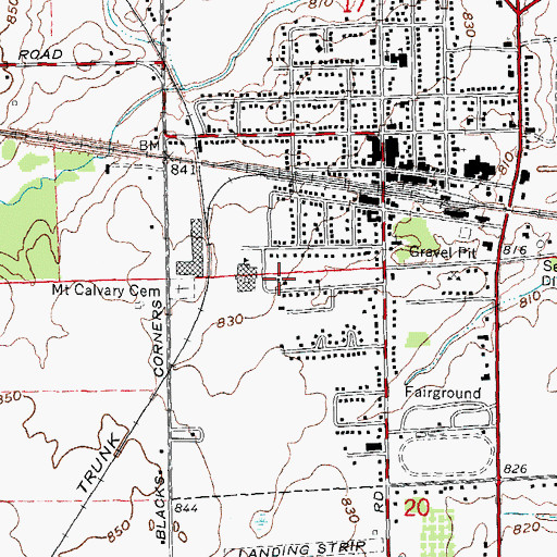 Topographic Map of Weston Elementary School, MI
