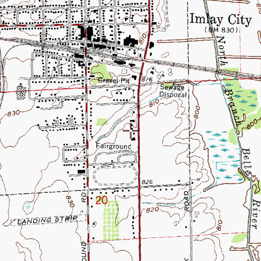 Topographic Map of Venture High School, MI