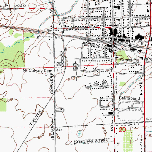 Topographic Map of Imlay City High School, MI