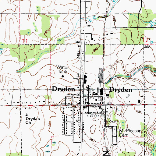 Topographic Map of Saint Cornelius Church, MI