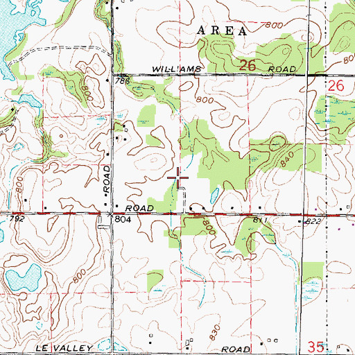 Topographic Map of Wolverine Campground, MI