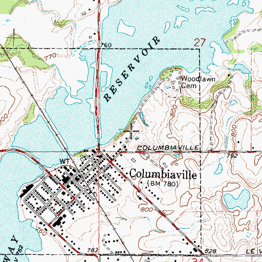 Topographic Map of Marathon Medical Clinic, MI