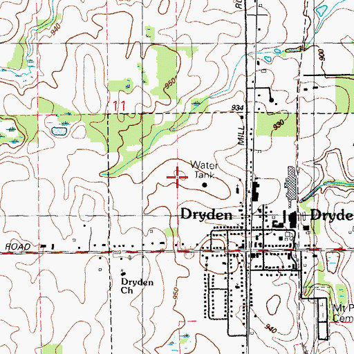 Topographic Map of Caldecott Park, MI