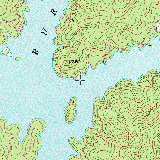 Topographic Map of Burton Post Office (historical), GA