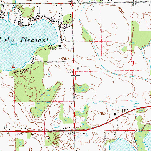 Topographic Map of Lapeer Educational and Technology Center, MI