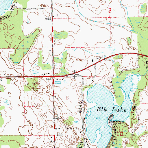 Topographic Map of First Baptist Church of Attica, MI