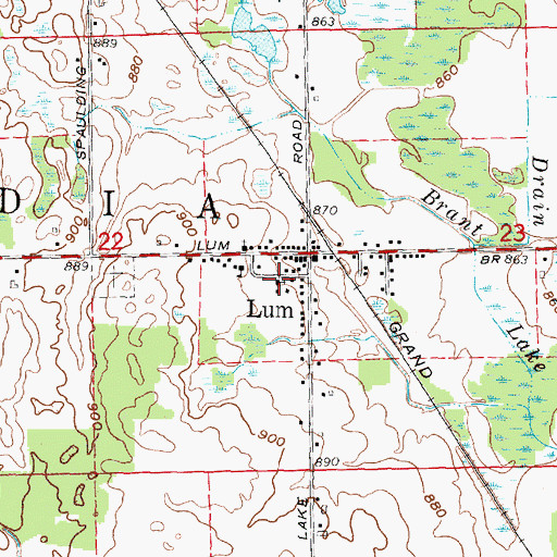 Topographic Map of Evangelical Wesleyan Church, MI
