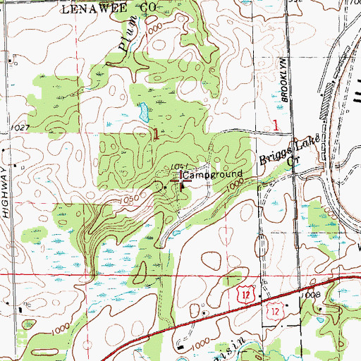 Topographic Map of Juniper Hills Campgrounds, MI