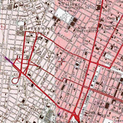 Topographic Map of New American Museum (historical), NY