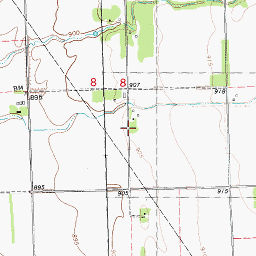 Topographic Map of Mandie Johnson Farm Burials, MN