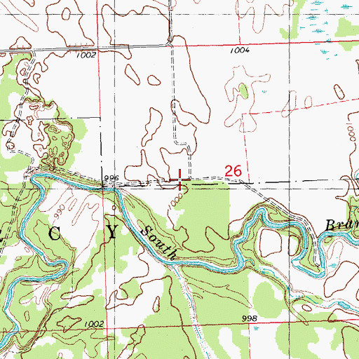 Topographic Map of Nyren Burials Cemetery, MN