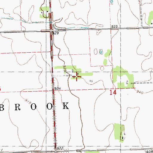 Topographic Map of Pederson Burials, MN