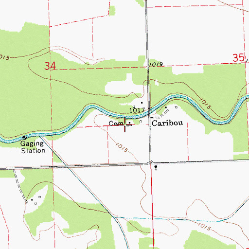 Topographic Map of Saint Michaels Greek Orthodox Cemetery, MN