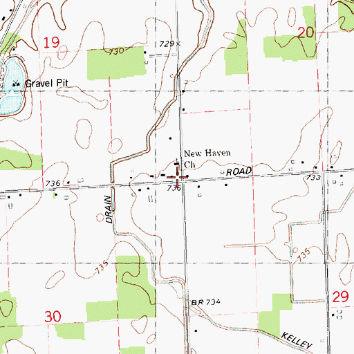 Topographic Map of Community Evangelical Presbyterian Church, MI