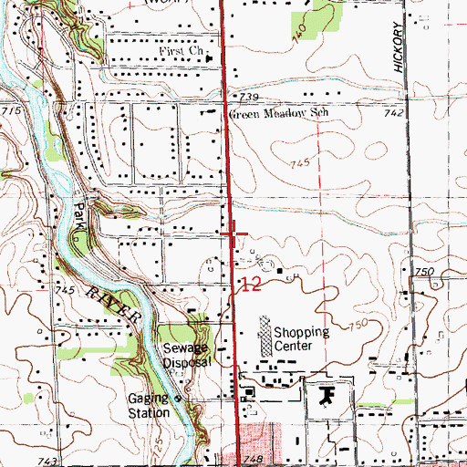 Topographic Map of Northgate Wesleyan Church, MI