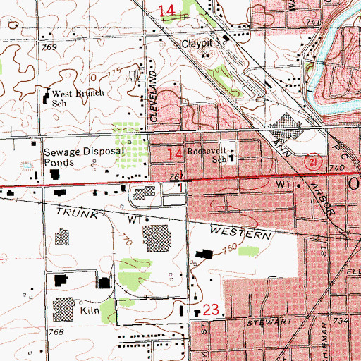 Topographic Map of Life in Christ Christian Church, MI