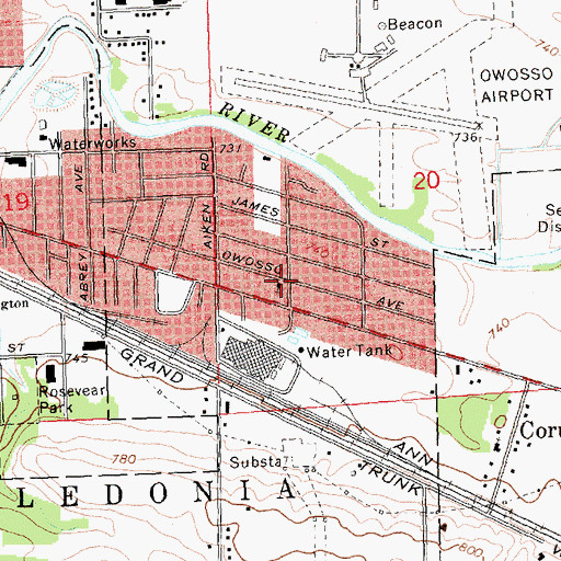 Topographic Map of Good News Fellowship Family Church, MI