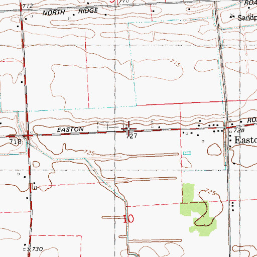 Topographic Map of Easton Church of Christ, MI