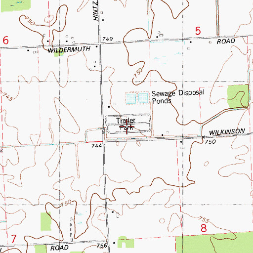 Topographic Map of Northwood Estates Mobile Home Park, MI