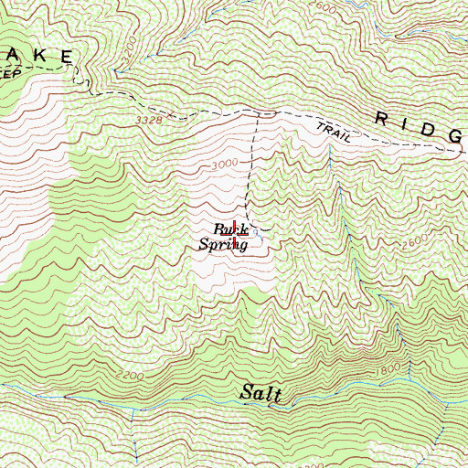 Topographic Map of Buck Spring, CA