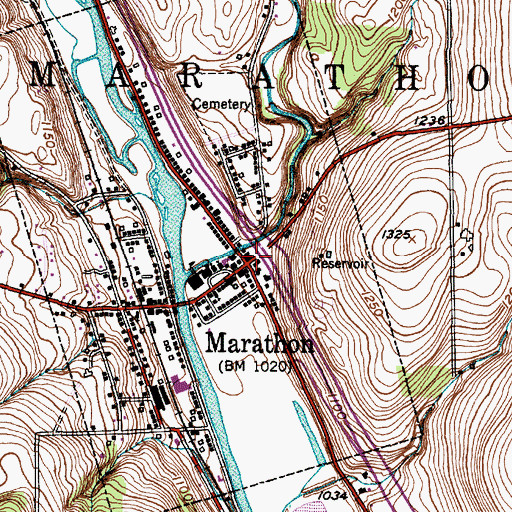 Topographic Map of Tarbell Building, NY